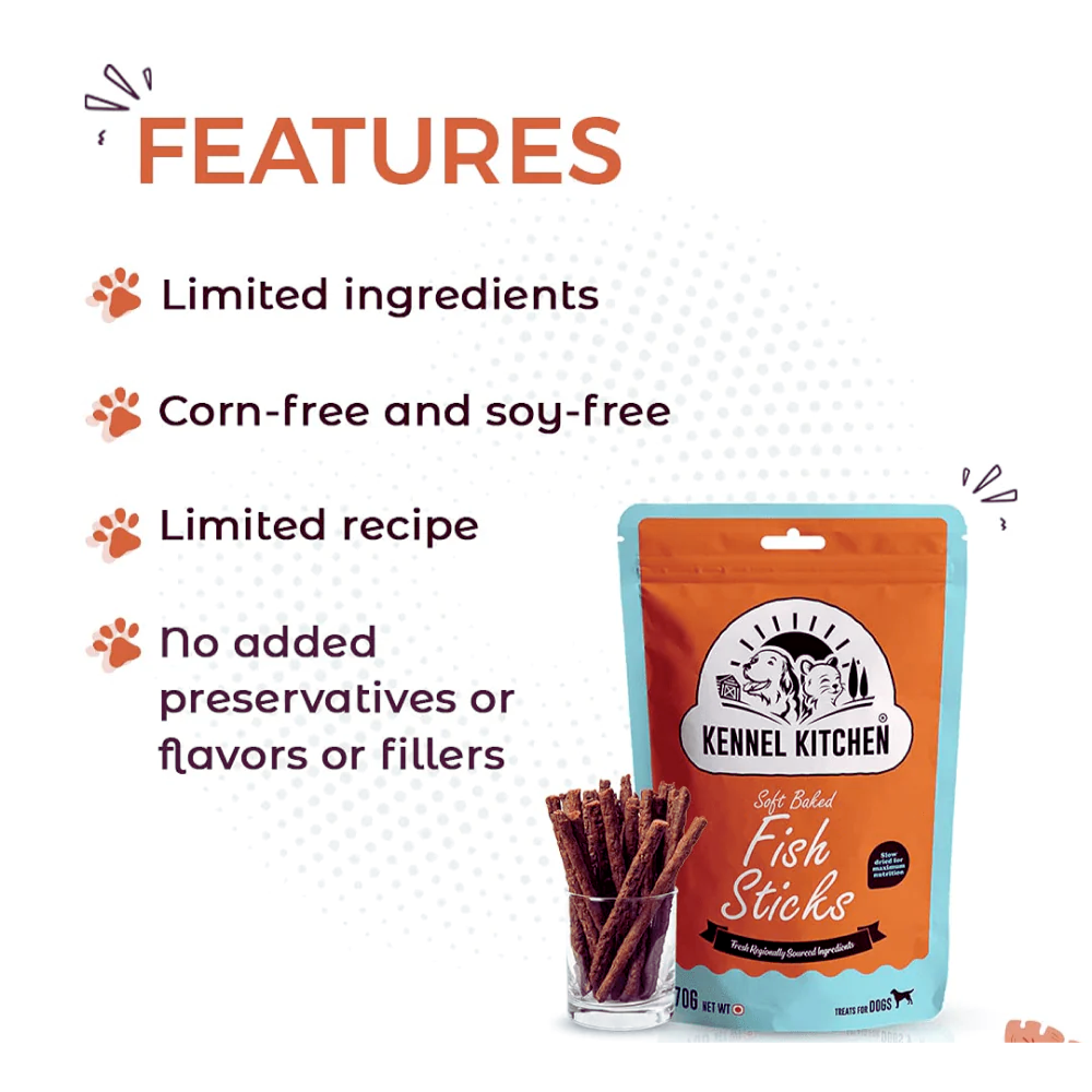 Kennel Kitchen Soft Baked Fish Sticks - 70g 2nos.