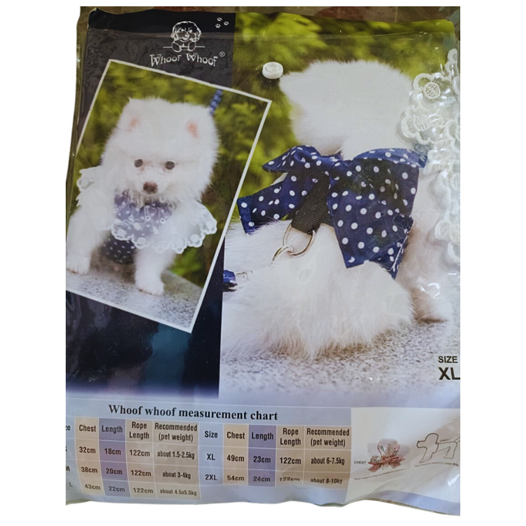 Fancy Cloth Body Belt Ribbon Fashionista Polka Navy Blue XLarge