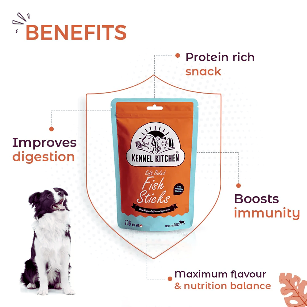 Kennel Kitchen Soft Baked Fish Sticks - 70g 2nos.