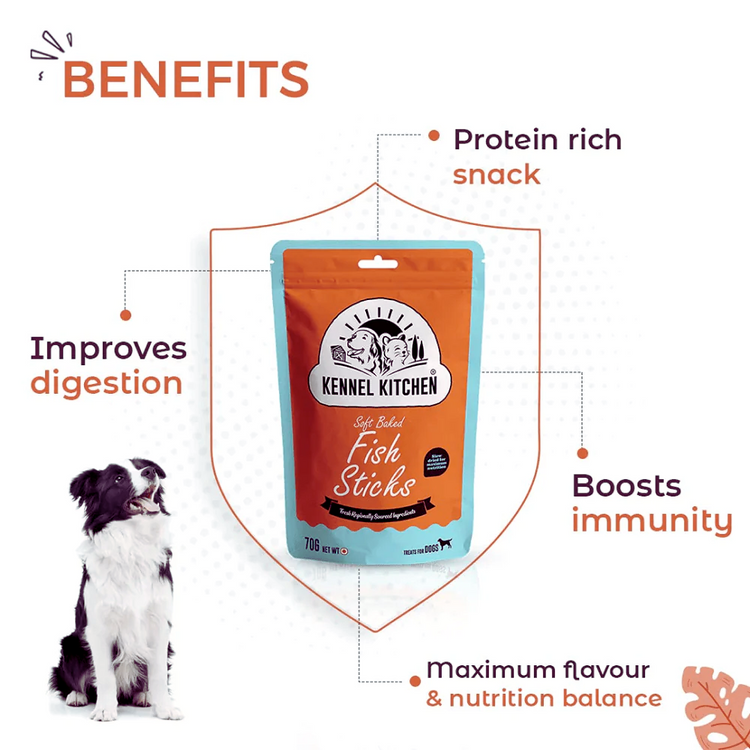 Kennel Kitchen Soft Baked Fish Sticks - 70g 2nos.