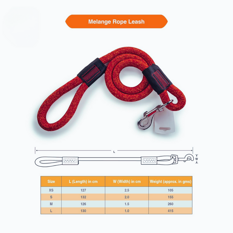 Pet's Pot Melange Rope Leash Medium