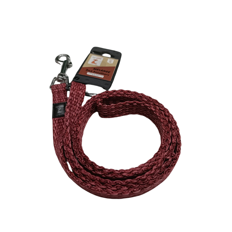 Pet's Pot Melange Regular Dog Leash Small Maroon