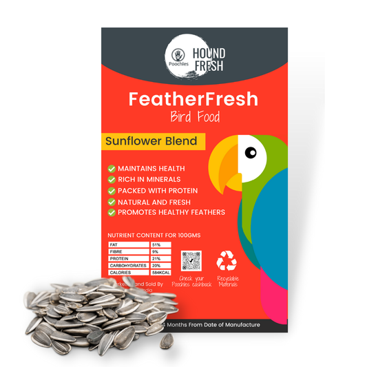 Feather Fresh Sunflower Seeds Bird Food - 1Kg