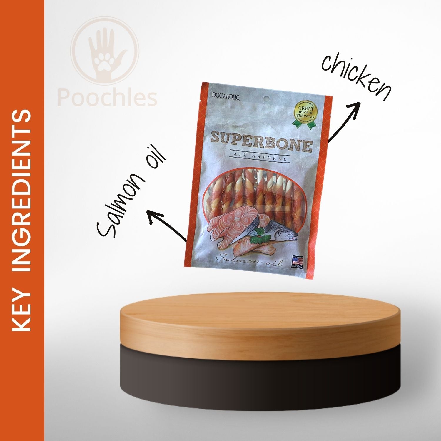 Super Bone T Stick Salmon Oil Dog Treats, 190 gms