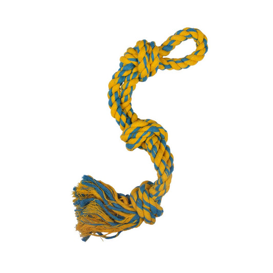 Poochles Double Rope with Triple Knotted Dog Rope Toy - Assorted