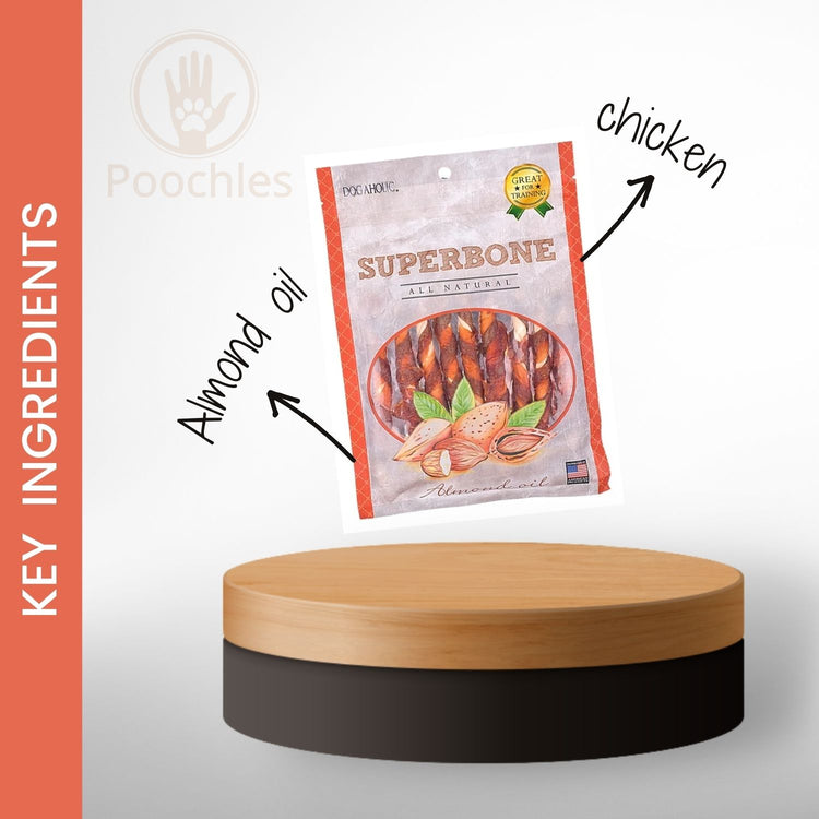 Super Bone T Stick Almond Oil Dog Treats, 190 gms