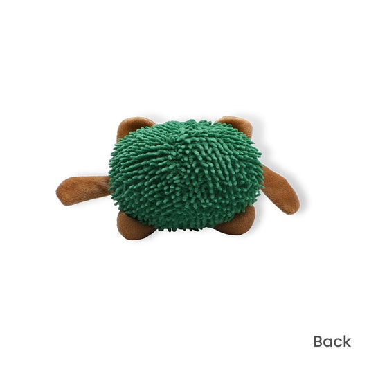 Poochles Oval Squeak Plush Dog Toy