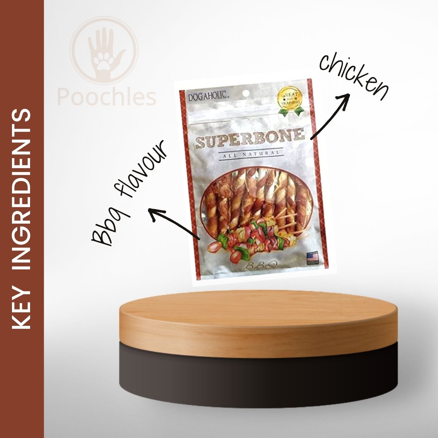 Super Bone T Stick Barbeque Flavour Dog Treats, 190 gms