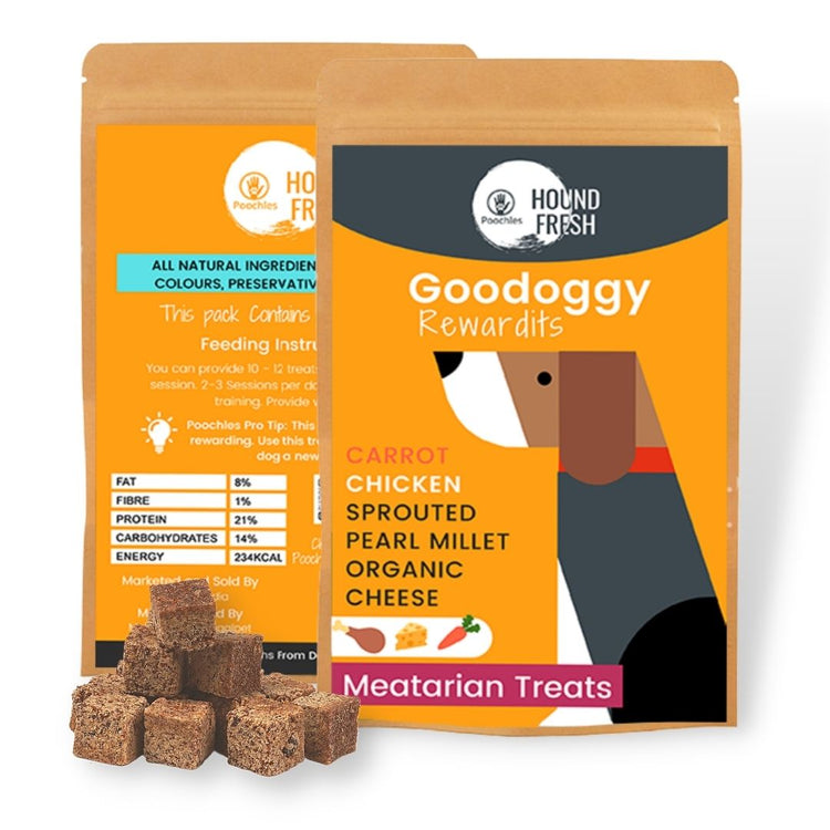 Poochles Goodoggy Rewardits | Meatarian Dog Treats (Chicken&Carrot)
