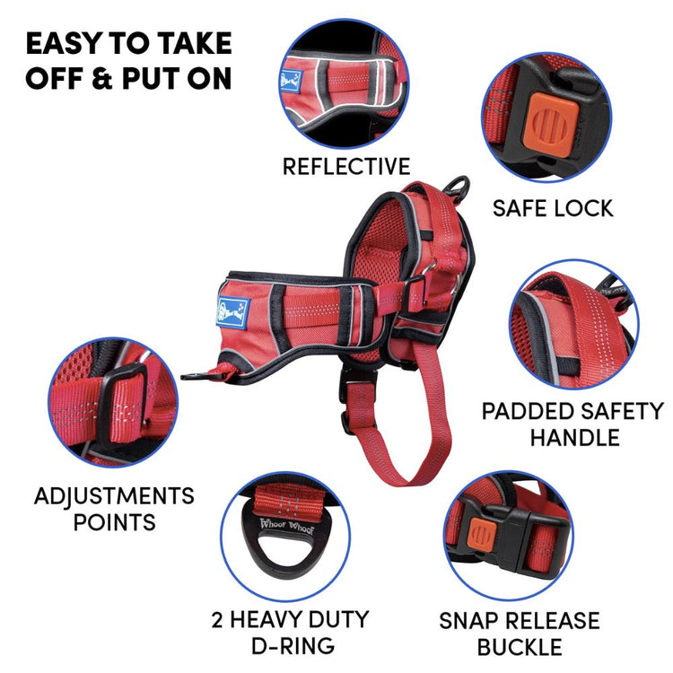 Whoof Whoof Chocker Fully Padded Harness For Dogs