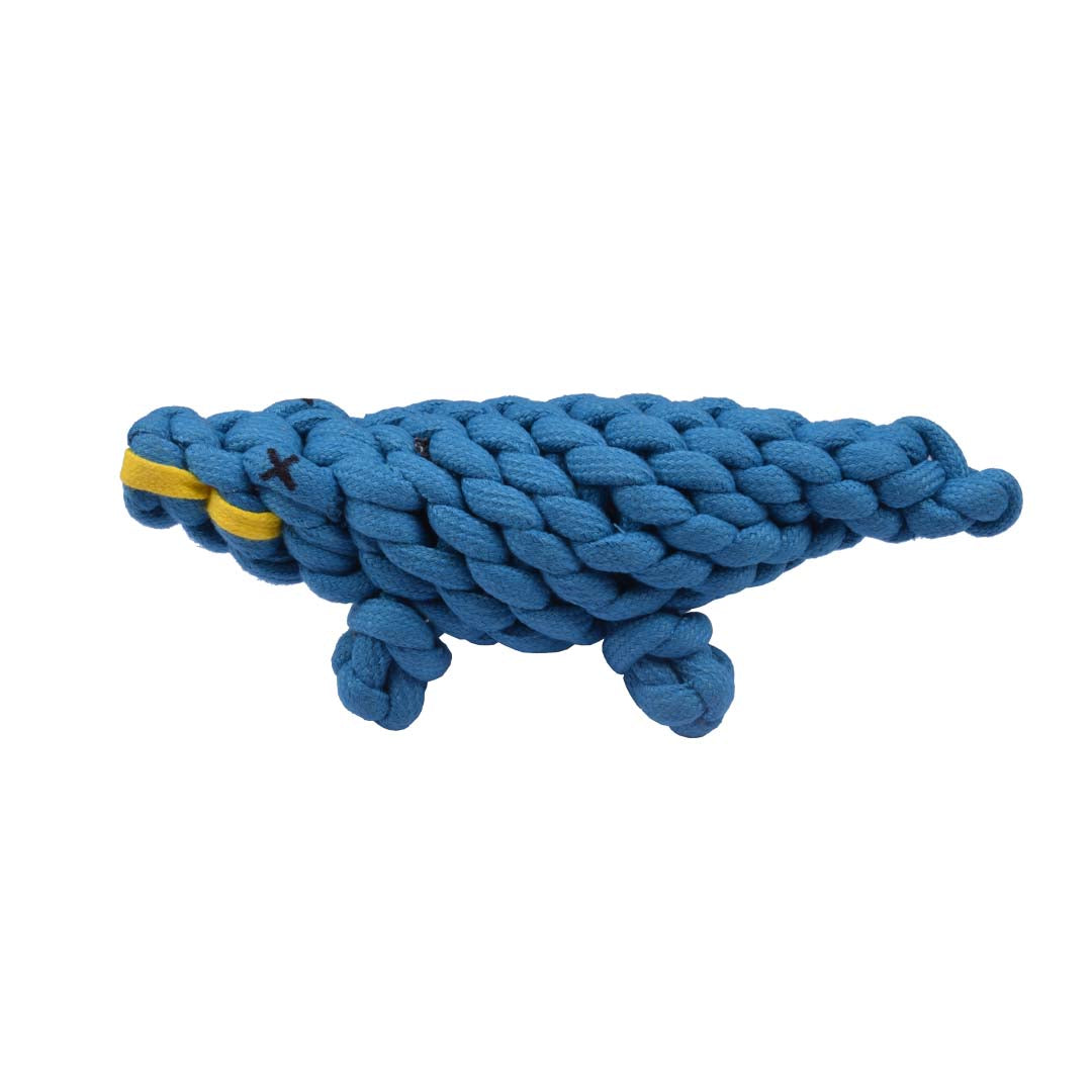 Poochles Crocodile Shaped Dog Knotted Rope Toy