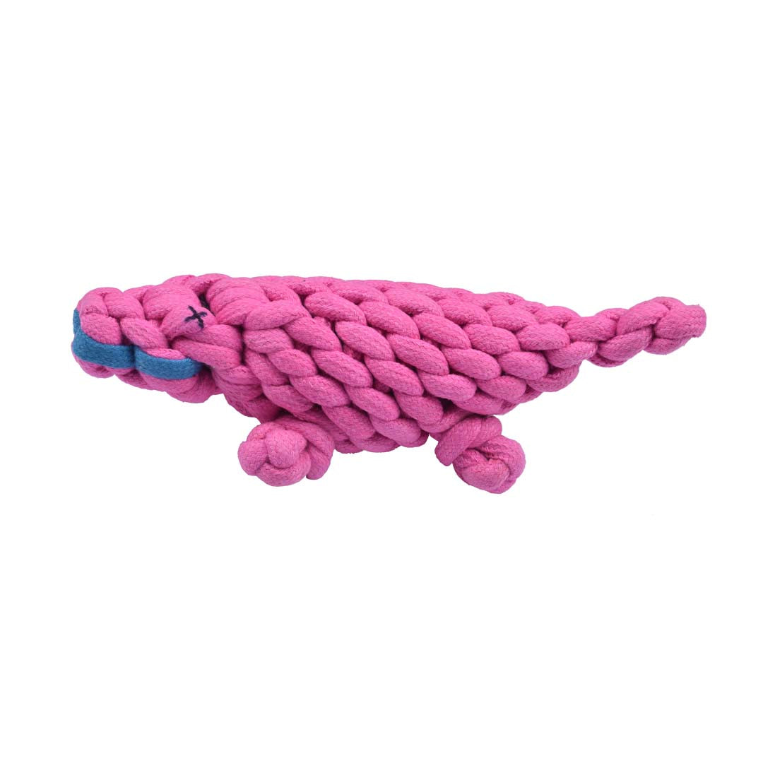 Poochles Crocodile Shaped Dog Knotted Rope Toy