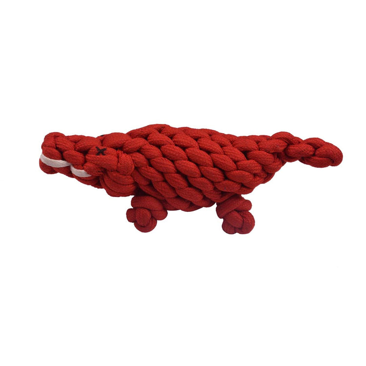 Poochles Crocodile Shaped Dog Knotted Rope Toy