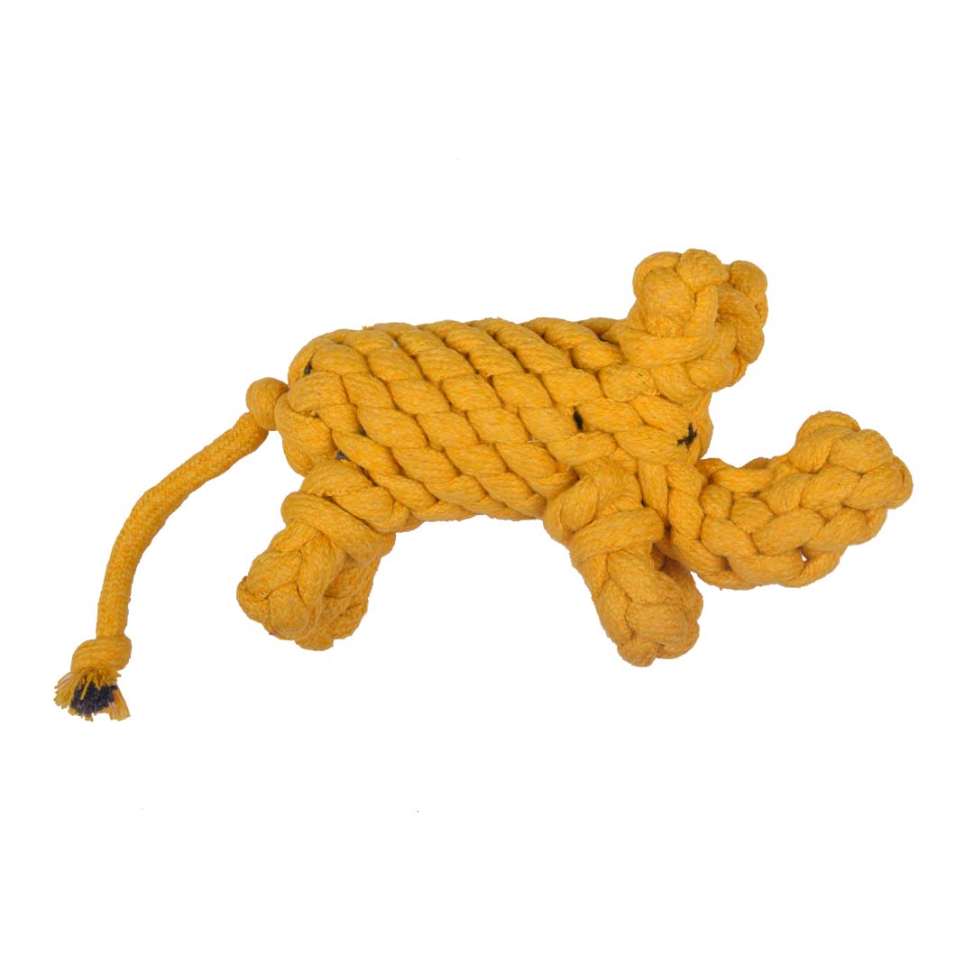 Poochles Braided Repurposed Elephant Shaped Rope Dog Toy