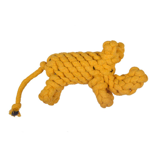 Poochles Braided Repurposed Elephant Shaped Rope Dog Toy