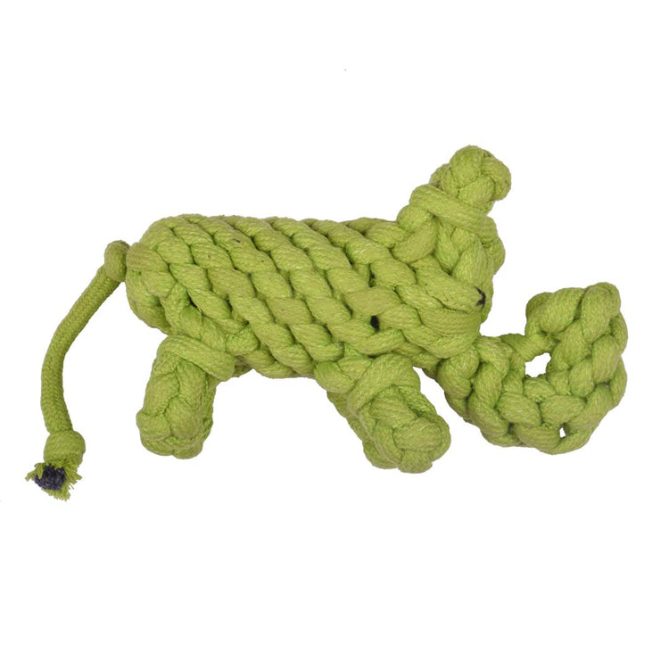 Poochles Braided Repurposed Elephant Shaped Rope Dog Toy