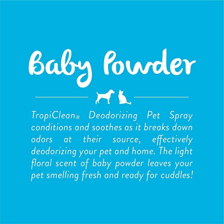 TropiClean Baby Powder Deodorizing Dog & Cat Spray-236 ml