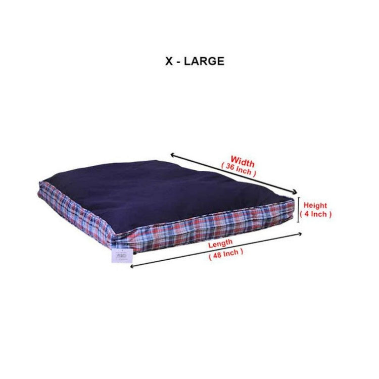 CleenPet Rectangle Bed For Dogs-Navy Blue