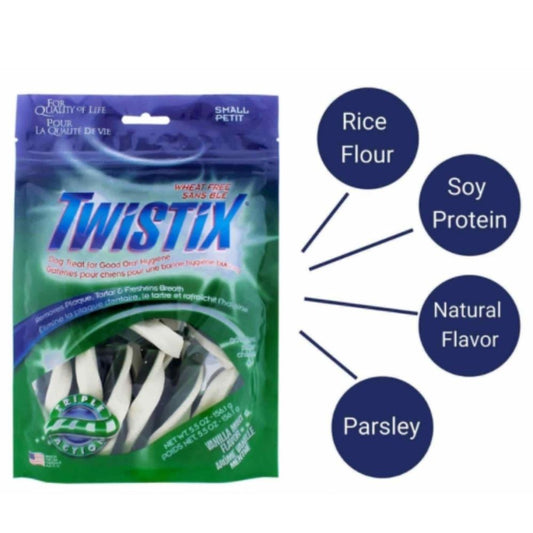 Twistix Small Dental Chews Dog Treat Vanilla Mint 156g
