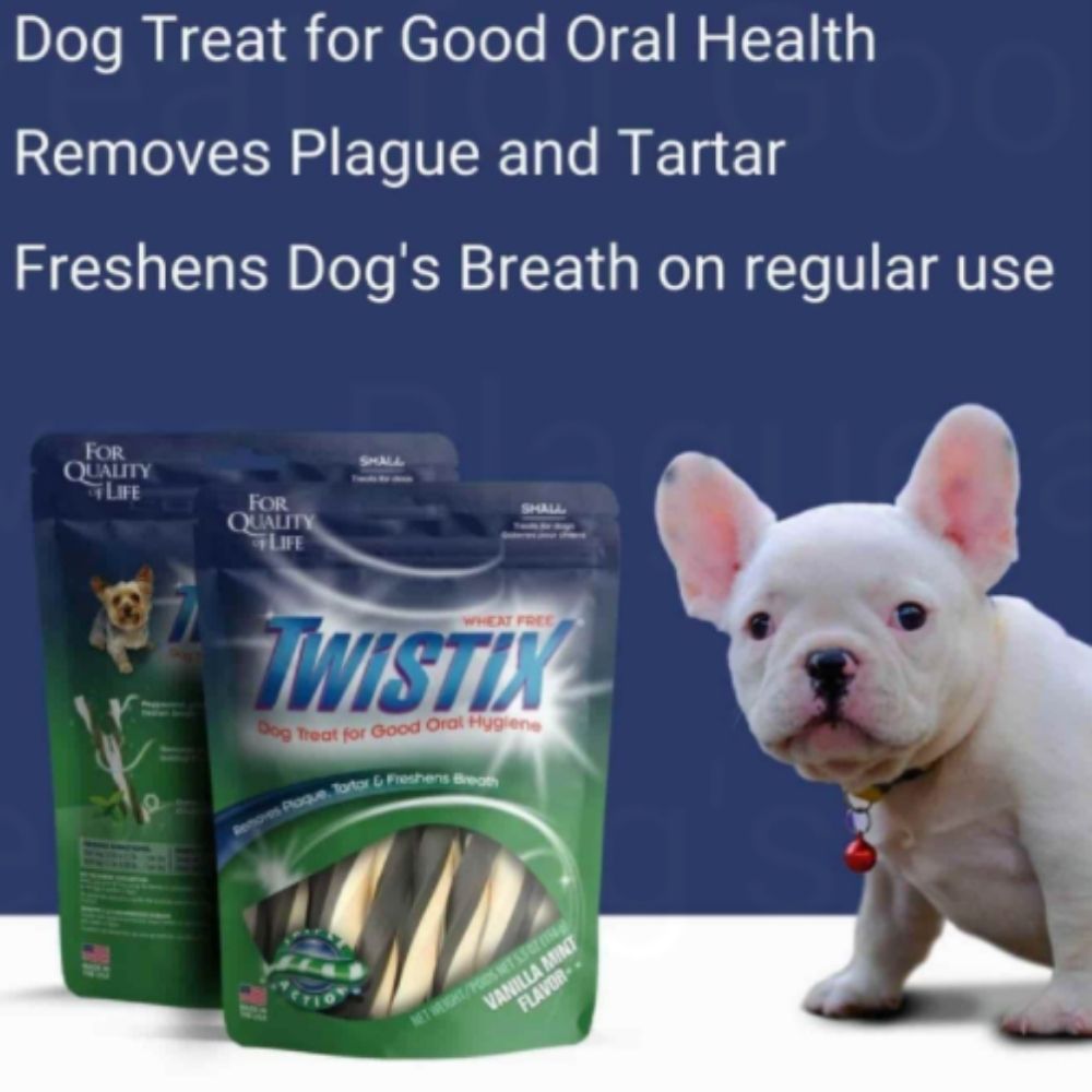 Twistix Large Dental Chews Dog Treat Vanilla Mint 156g