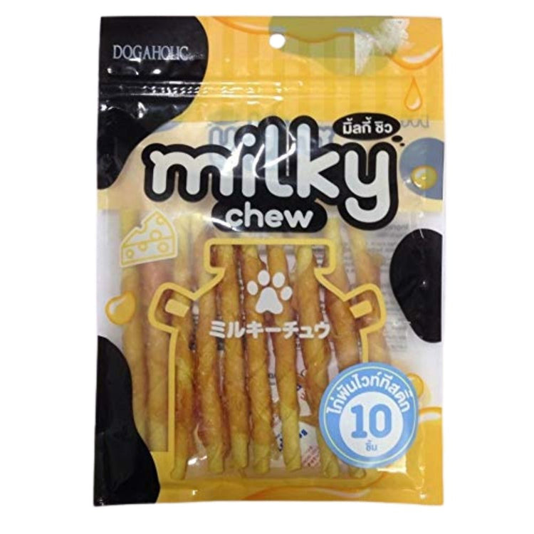 Dogaholic Milky Chew Dog Treats Cheese and Chicken-10 Pieces
