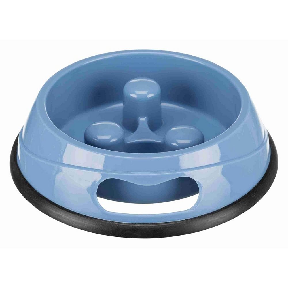 Trixie Plastic Slow Feed Anti-Slip Bowl for Dogs-900ml (Assorted Colors)