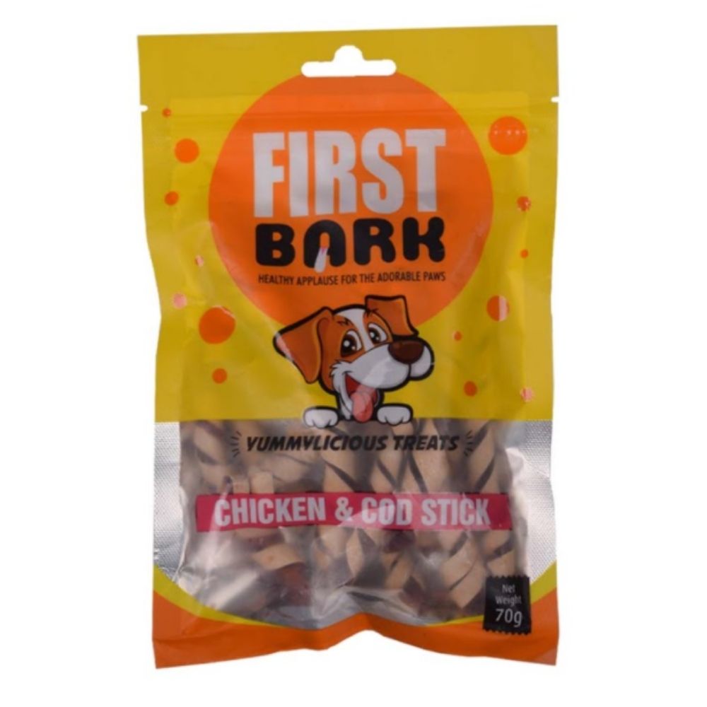 First Bark Chicken And Cod Stick Dog Treat Pack of 2