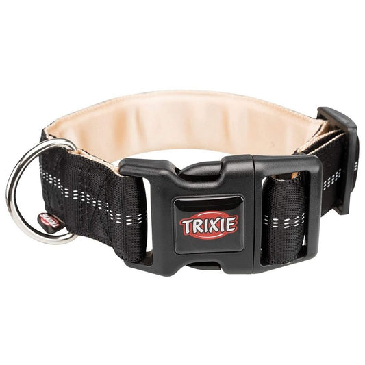 Trixie Softline Elegance Dog Collar-Black/Beige