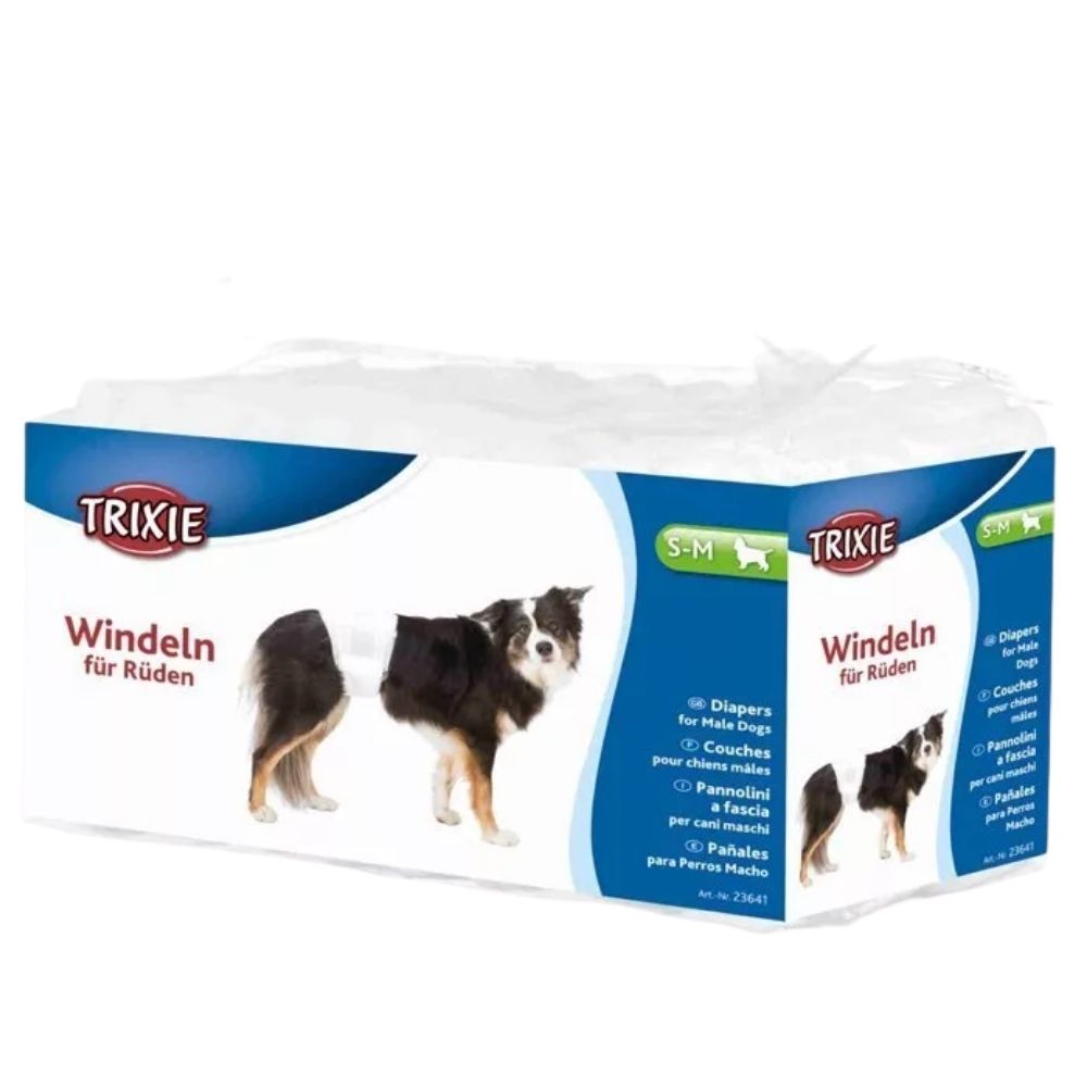 Trixie Diapers for Male Dogs-Disposable 12 pieces