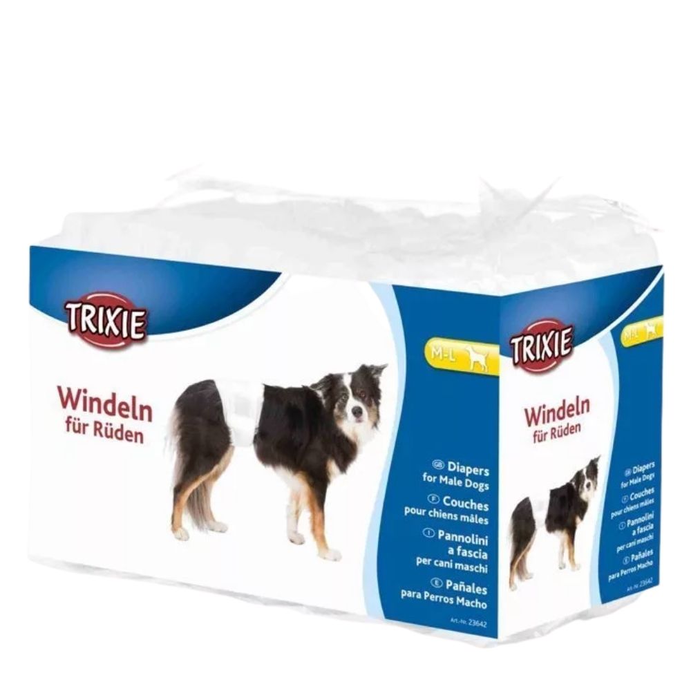 Trixie Diapers for Male Dogs-Disposable 12 pieces