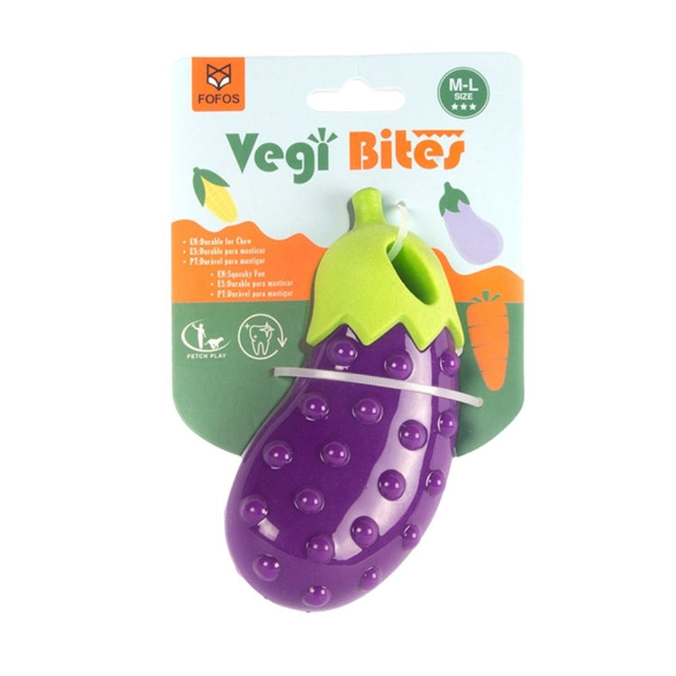 Bark Butler Fofos Vegi-Bites Eggplant Dog Toy