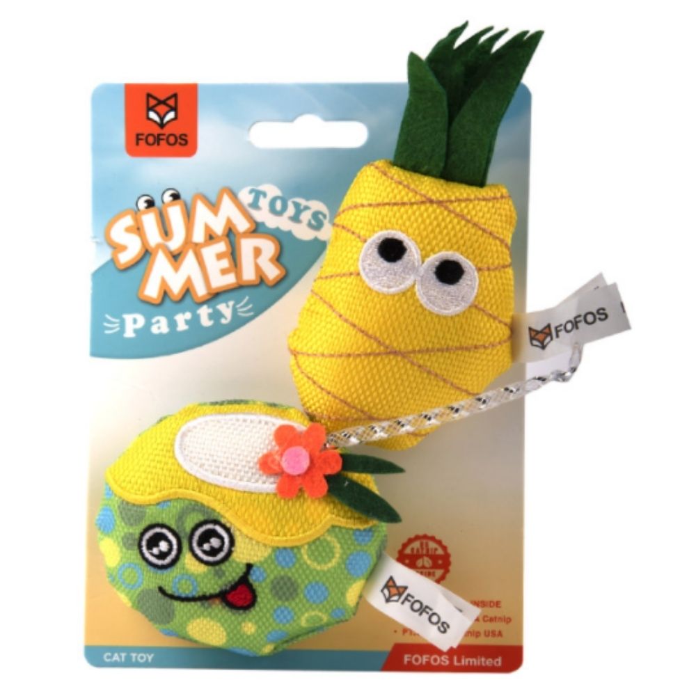 Bark Butler Fofos Summer Juice with Pineapple Cat Toy