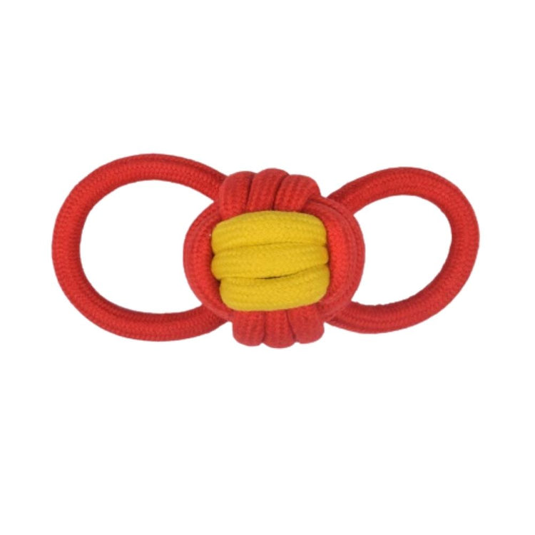 Poochles Knotted Ball Double Loop Rope Toy