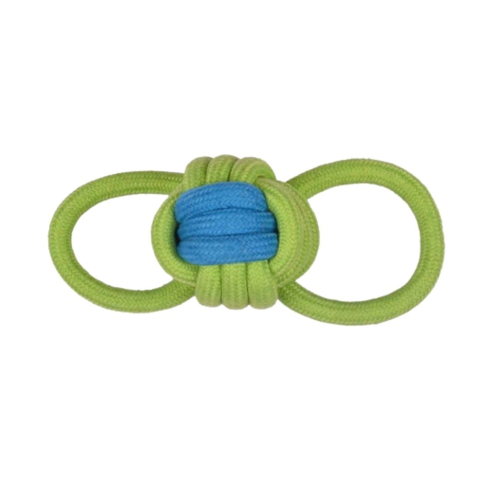 Poochles Knotted Ball Double Loop Rope Toy
