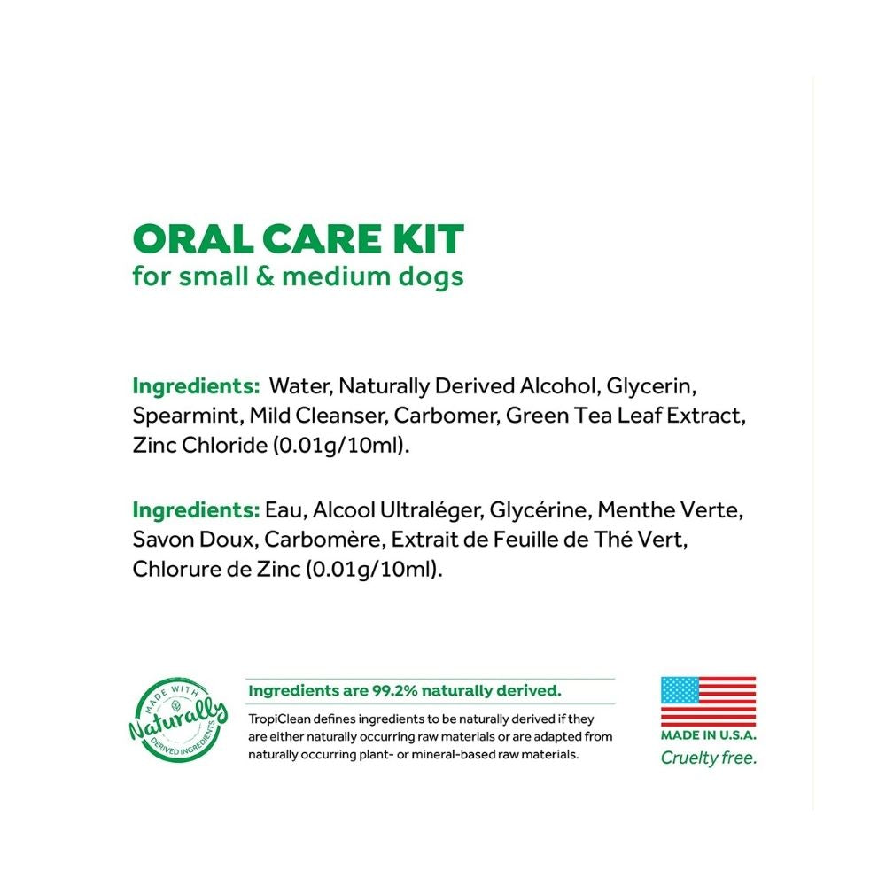 Tropiclean Fresh Breath Oral Care Kit for Puppies-59ml