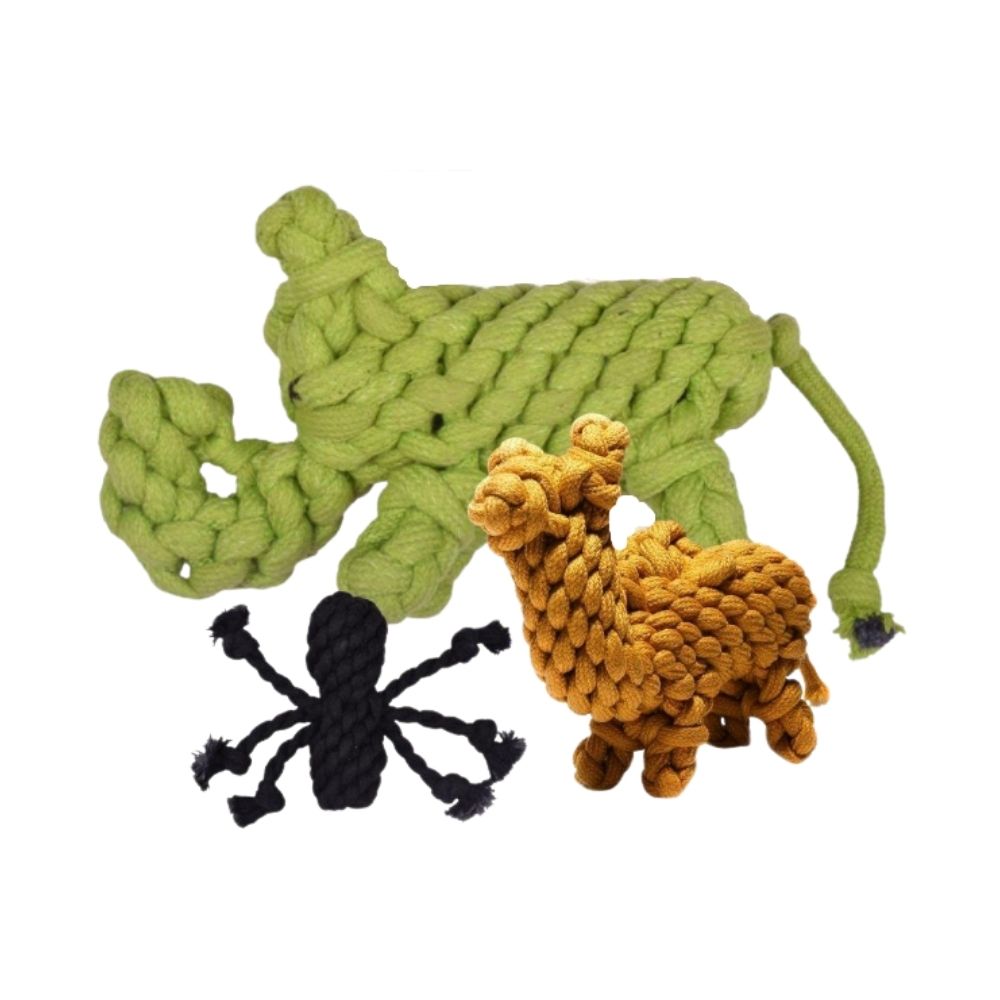 Poochles "Forest Safari" Rope Dog Toy Combo Set