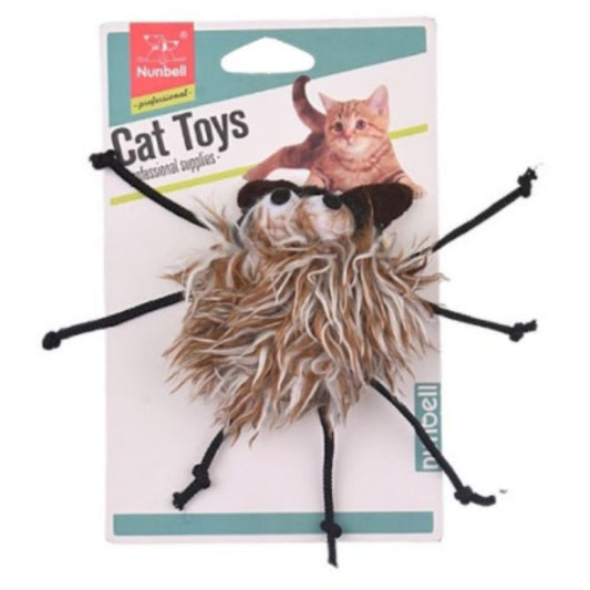 Nunbell Spider Shaped Cat Toy With Feathers