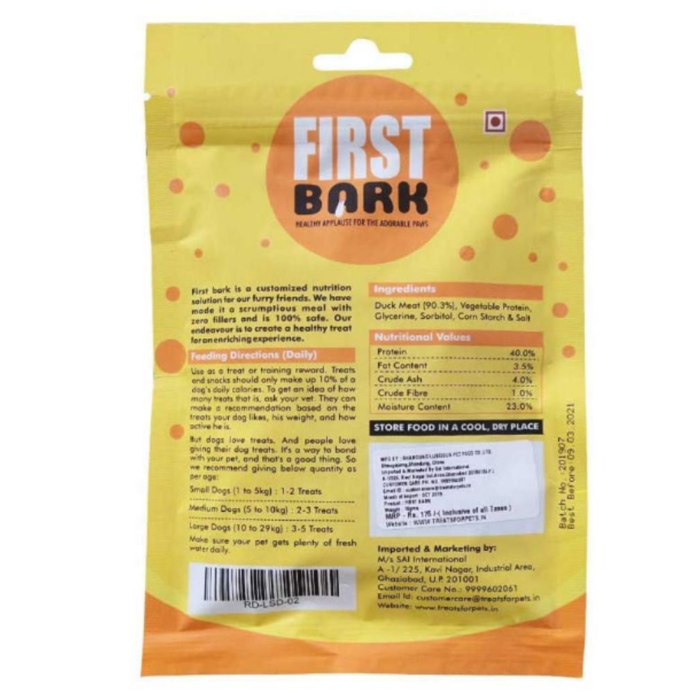 First Bark Duck And Cod Sandwich Dog Treat Pack of 2