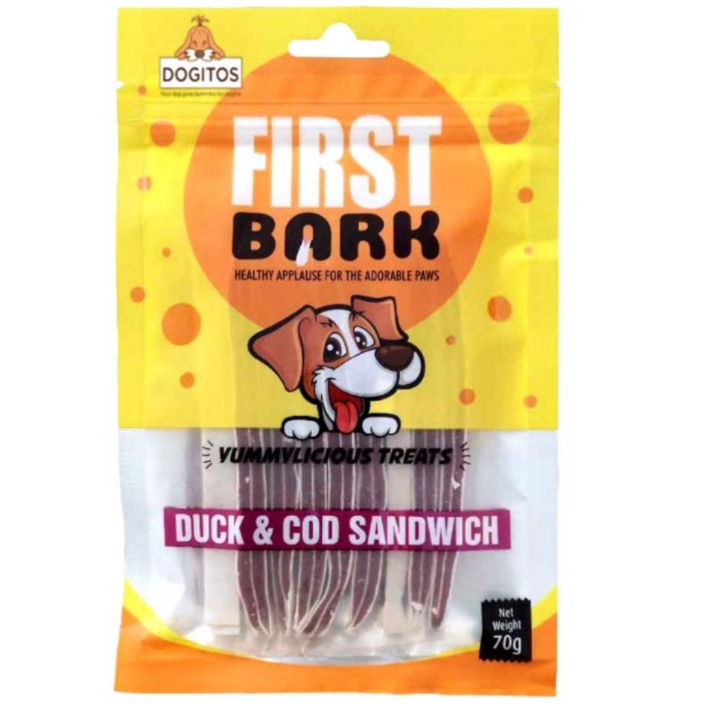 First Bark Duck And Cod Sandwich Dog Treat Pack of 2