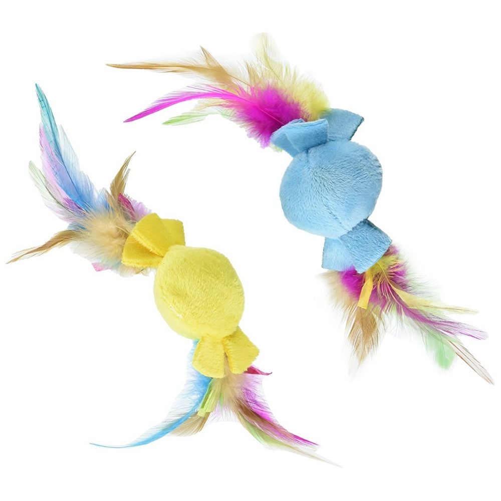 Smartykat Flutter Drops Ball & Feather (Pack Of 2)