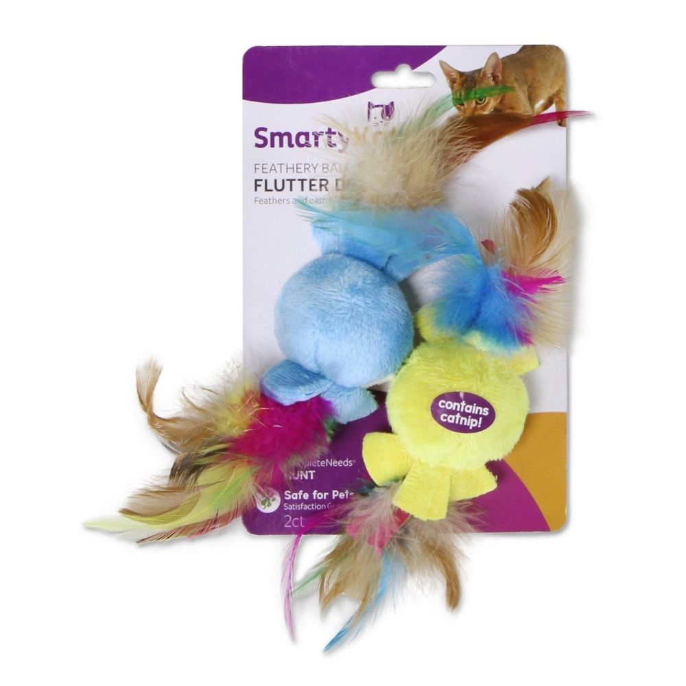 Smartykat Flutter Drops Ball & Feather (Pack Of 2)