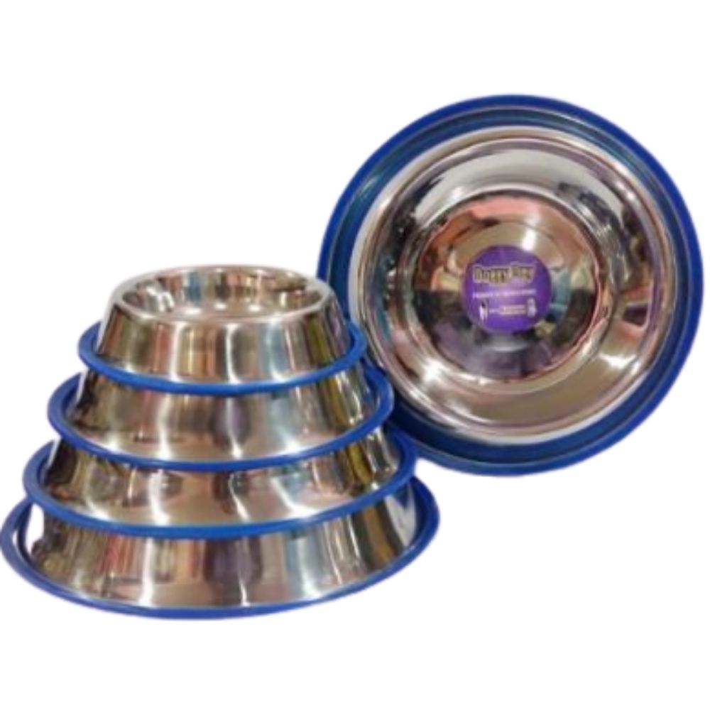 Doggy Day Non Tip Food Bowl With Silicon Rubber