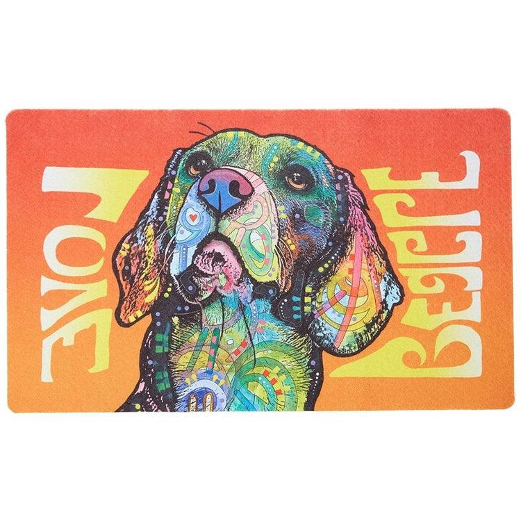 Beagle Love Placement Mats For Dogs Small 12x20 inches
