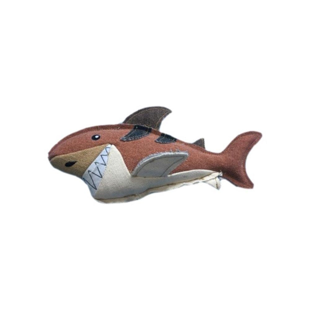Nutrapet Plush Shark Dog Toy