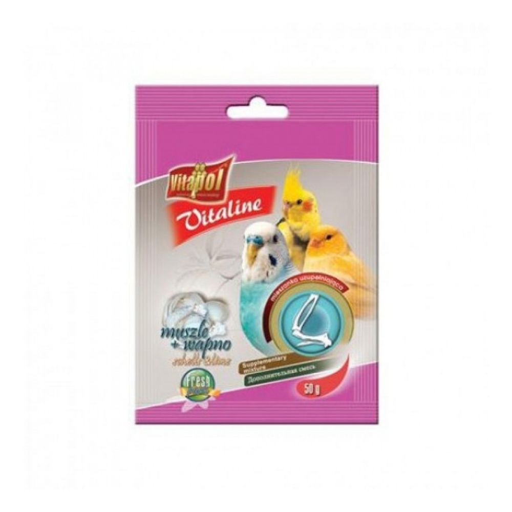 Vitapol Vitaline Shells & Calcium Bird Supplement 50gm x 6No's