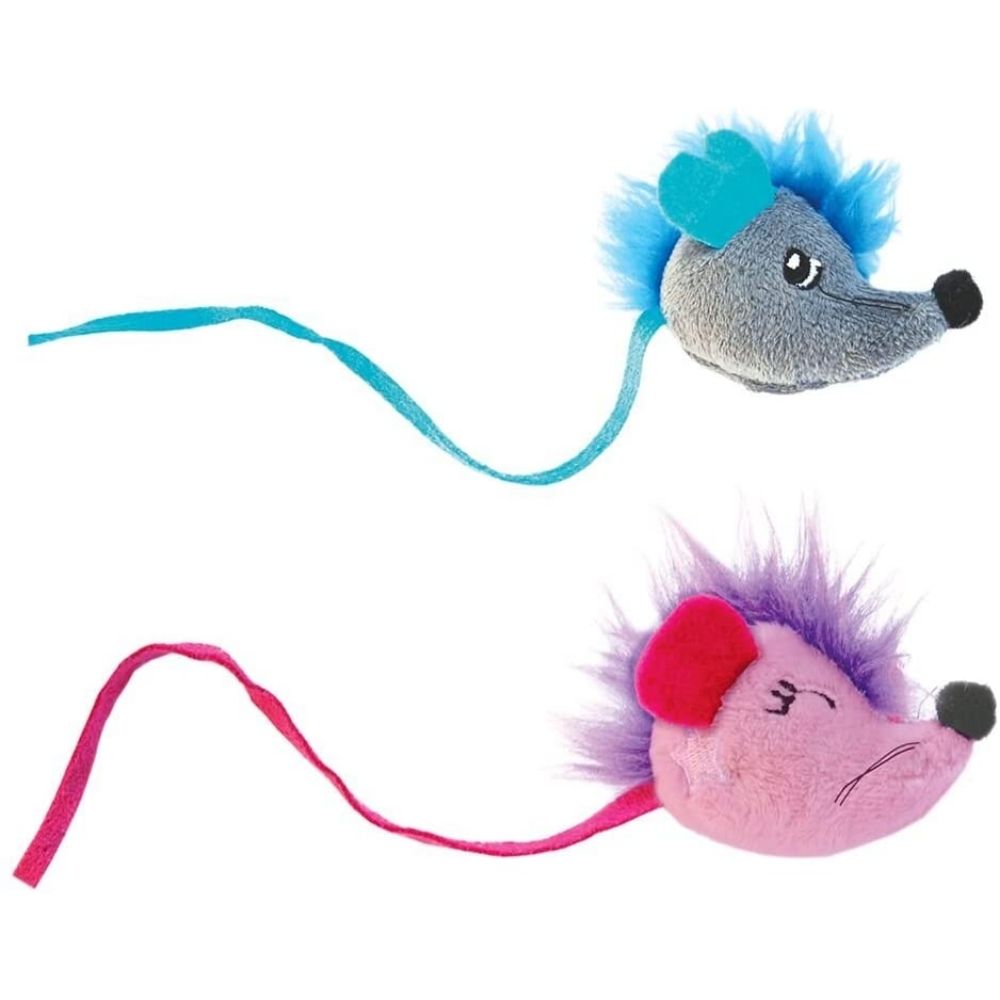 Petstages Fuzzy Rat Cat Toy Pack Of 2