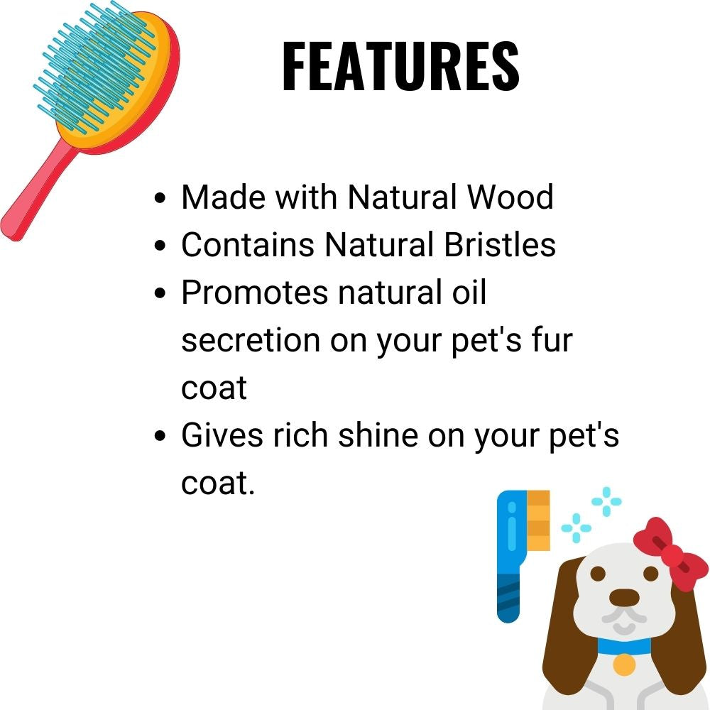 Trixie Dog Brush With Natural Bristles