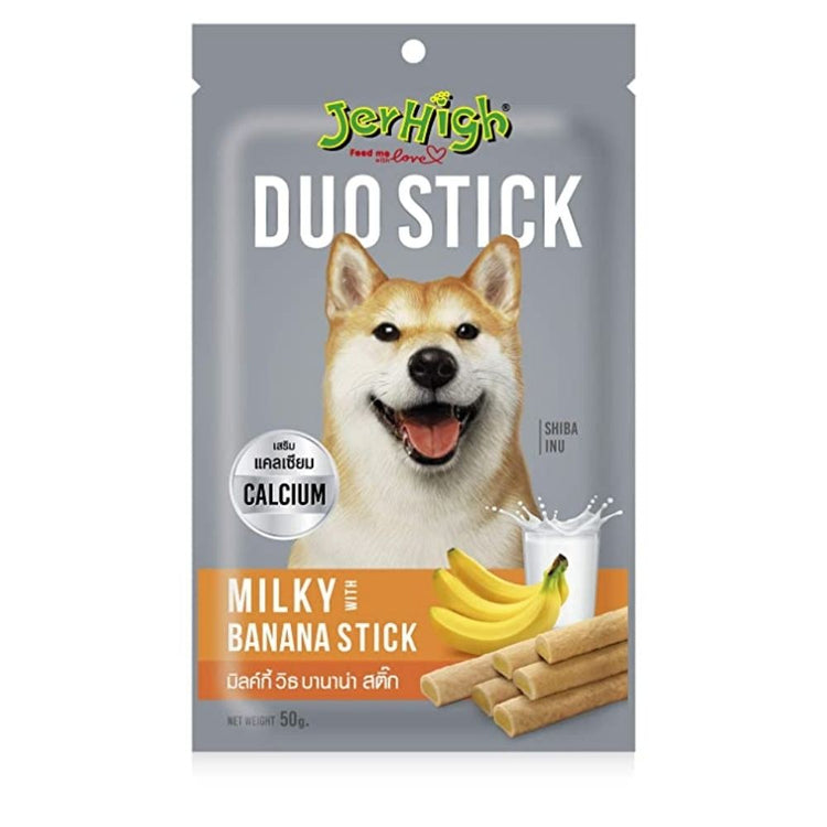 JerHigh Duo Stick Milk And Banana Dog Treat 50 Gm
