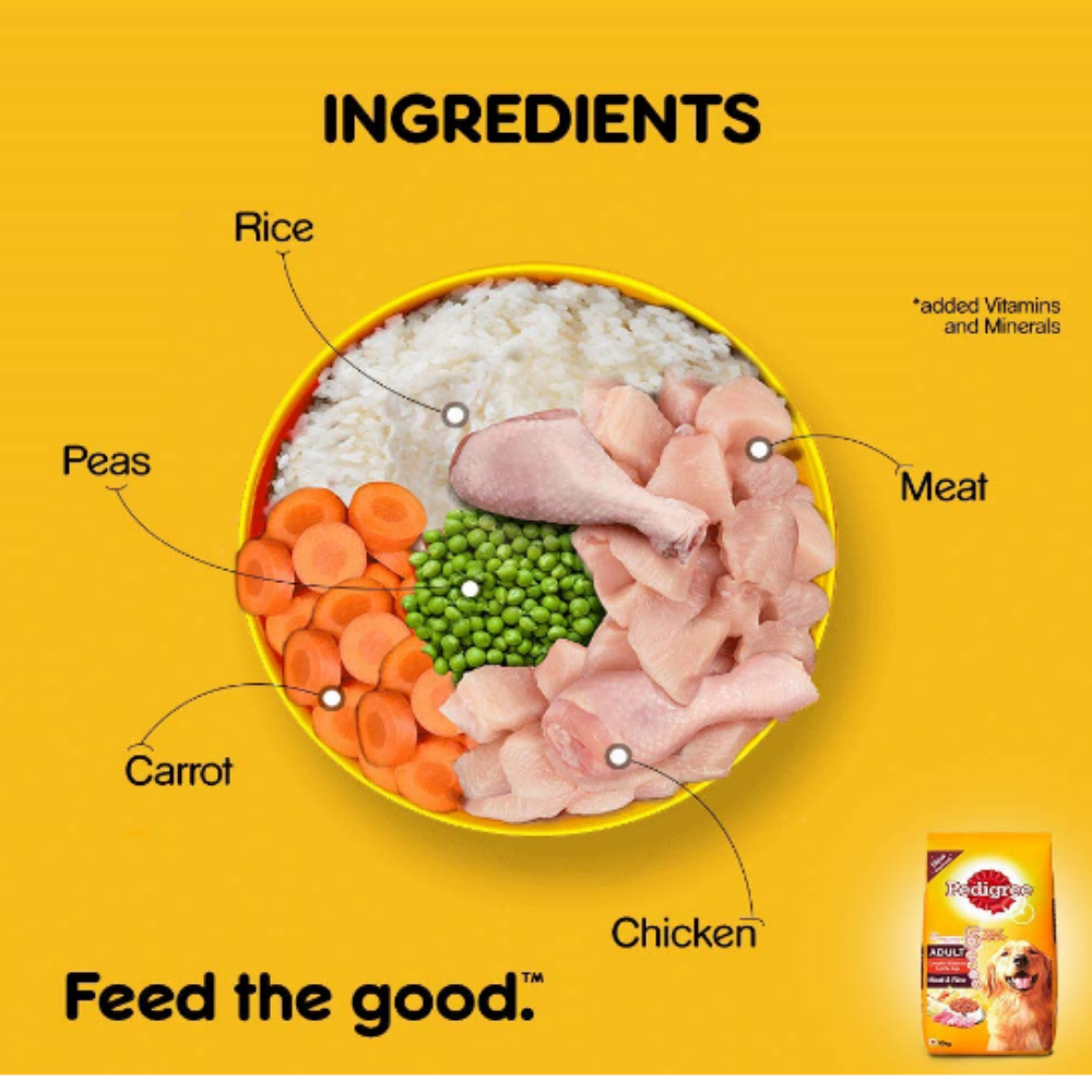 Pedigree Meat And Rice Adult Dog Food