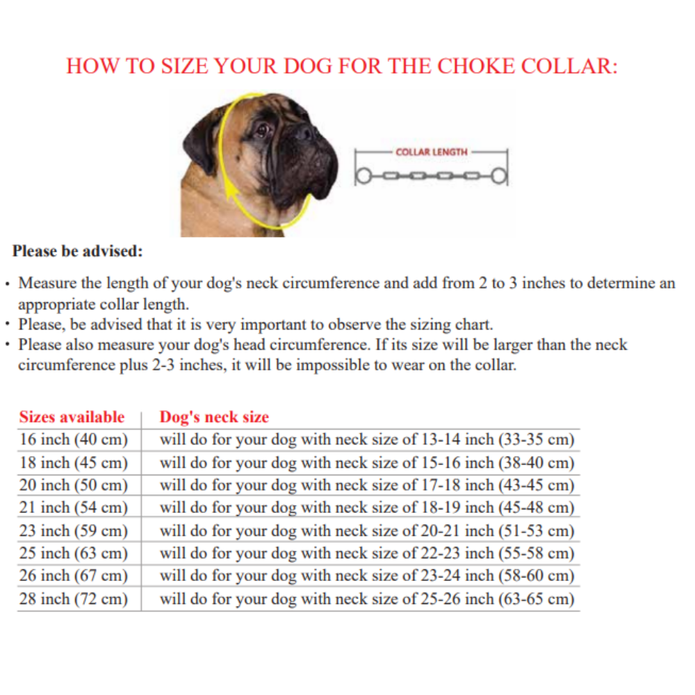 Kennel Revolving Dog Choke Chain